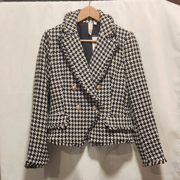 Anthropologie Jackets & Blazers - Dolan by Anthropologie Tweed Blazer Size M Black and White